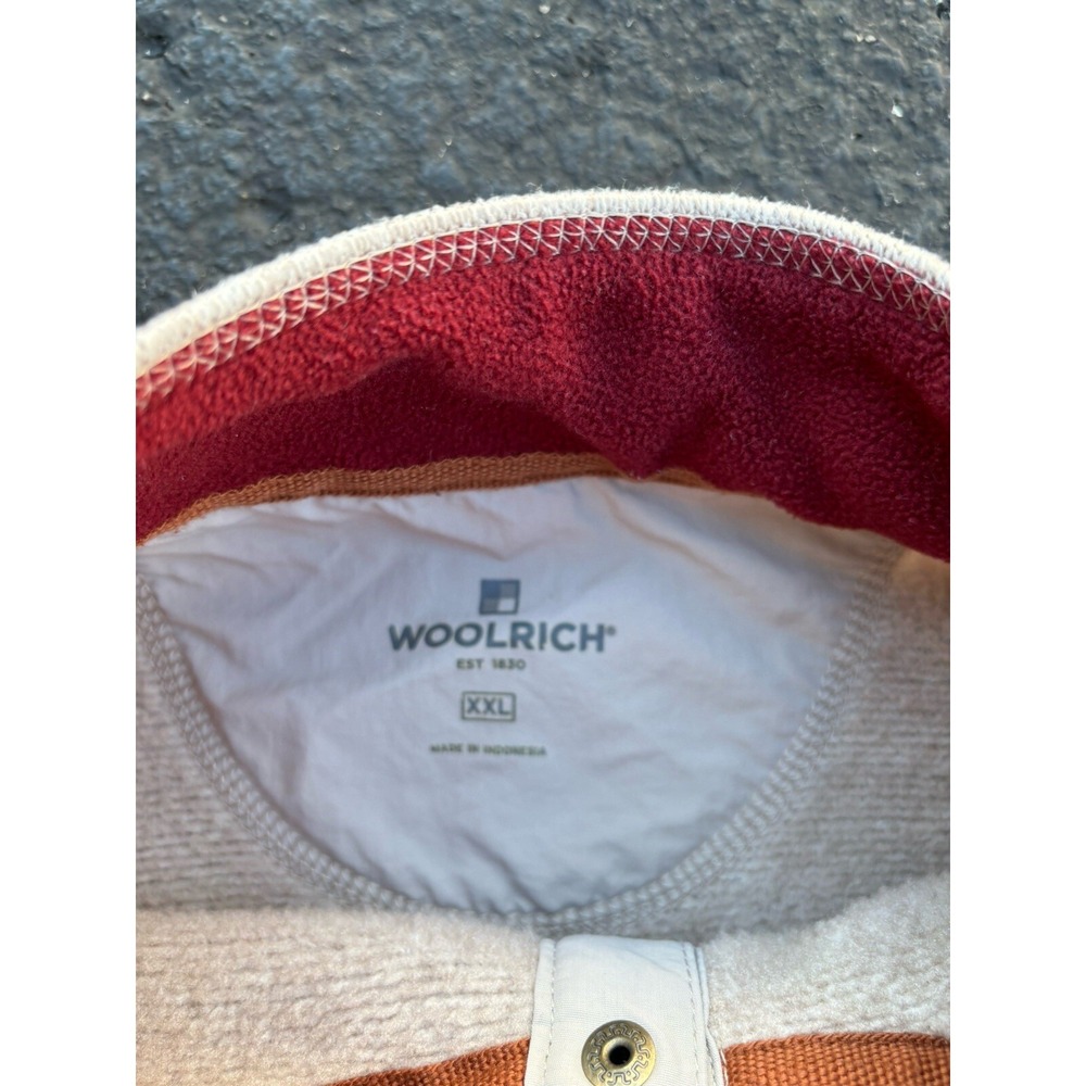 Woolrich Sweater Men's XXL Beige 1/4 Snap Pullover Sweatshirt Pocket Hiking - Picture 5 of 8